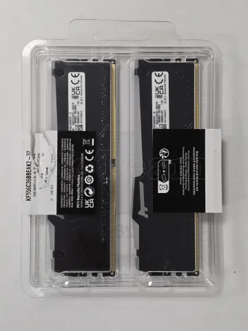 Photo de Kit Barrettes mémoire 32Go (2x16Go) DIMM DDR5 Kingston Fury Beast RGB  5600MHz (Noir) - SN 2401 0000010245269-O000188/89 - ID 211289