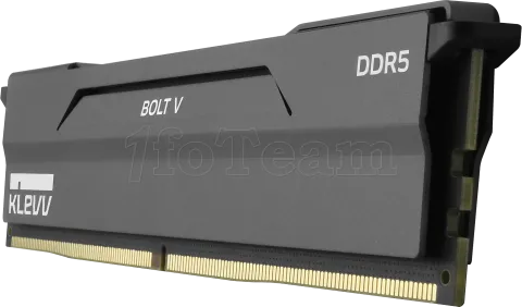 Photo de Kit Barrettes mémoire 32Go (2x16Go) DIMM DDR5 Klevv Bolt V 6400Mhz (Noir)