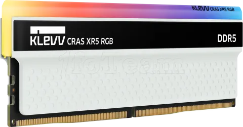 Photo de Kit Barrettes mémoire 32Go (2x16Go) DIMM DDR5 Klevv Cras XR5 RGB 6000Mhz (Blanc)