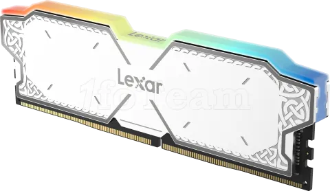 Photo de Kit Barrettes mémoire 32Go (2x16Go) DIMM DDR5 Lexar Thor RGB 6000MHz (Blanc)