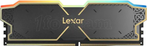 Photo de Kit Barrettes mémoire 32Go (2x16Go) DIMM DDR5 Lexar Thor RGB 6000MHz (Noir)