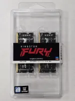 Photo de Kit Barrettes mémoire 32Go (2x16Go) SODIMM DDR4 Kingston Fury Impact  3200Mhz (Noir) - SN 2436 0000010516994-S004371/S001458 - ID 211378