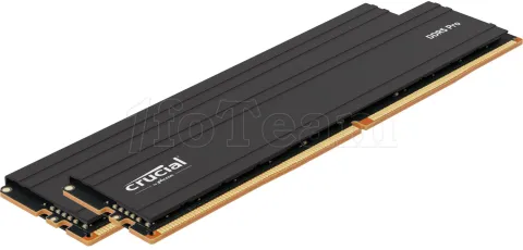 Photo de Kit Barrettes mémoire 48Go (2x24Go) DIMM DDR5 Crucial Pro 5600MHz (Noir)