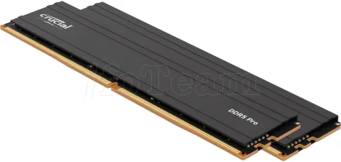 Photo de Kit Barrettes mémoire 48Go (2x24Go) DIMM DDR5 Crucial Pro 6000MHz (Noir)