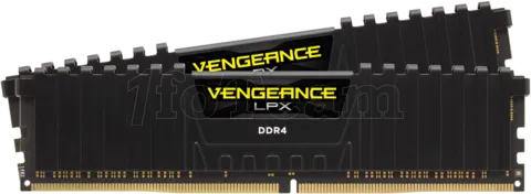 Photo de Kit Barrettes mémoire 64Go (2x32Go) DIMM DDR4 Corsair Vengeance LPX  3200Mhz (Noir)