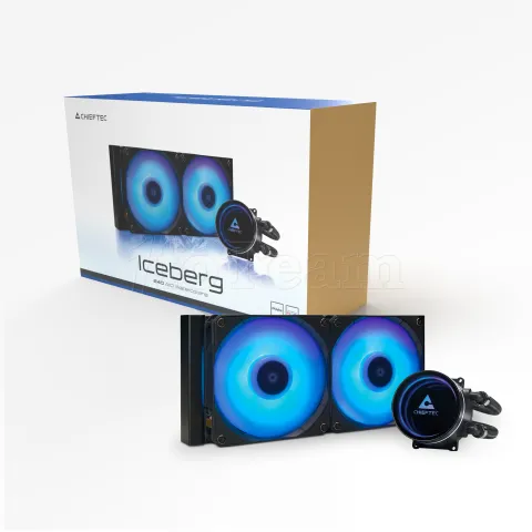 Photo de Kit Watercooling AIO Chieftec Iceberg RGB - 240mm (Noir)