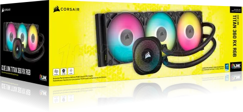 Photo de Kit Watercooling AIO Corsair iCue Link Titan RX RGB - 360mm (Blanc)