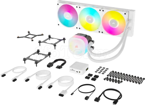 Photo de Kit Watercooling AIO Corsair iCue Link Titan RX RGB - 360mm (Blanc)