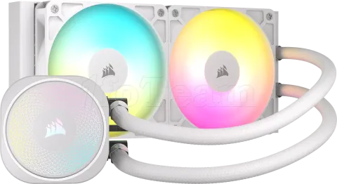 Photo de Kit Watercooling AIO Corsair Nautilus RGB - 240mm (Blanc)