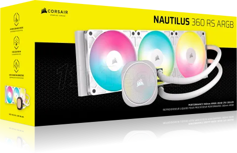 Photo de Kit Watercooling AIO Corsair Nautilus RGB - 360mm (Blanc)