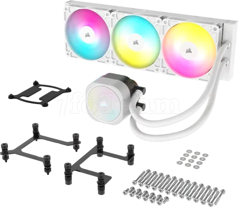 Photo de Kit Watercooling AIO Corsair Nautilus RGB - 360mm (Blanc)