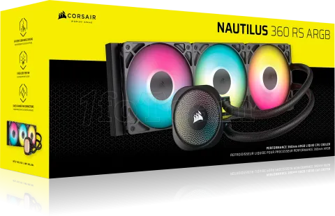 Photo de Kit Watercooling AIO Corsair Nautilus RGB - 360mm (Noir)