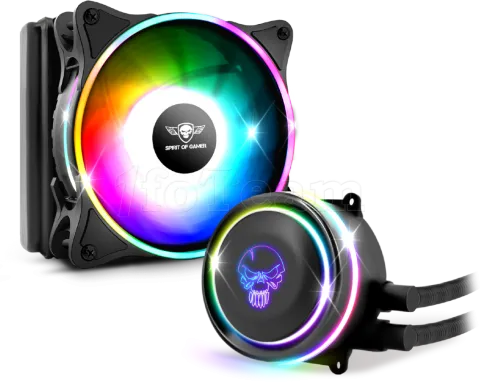 Photo de Kit Watercooling AIO Spirit of Gamer LiquidForce RGB - 120mm (Noir)