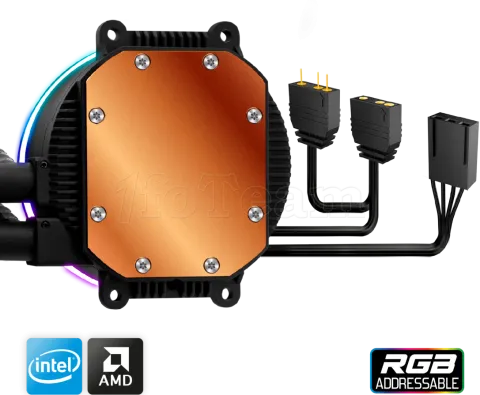 Photo de Kit Watercooling AIO Spirit of Gamer LiquidForce RGB - 120mm (Noir)