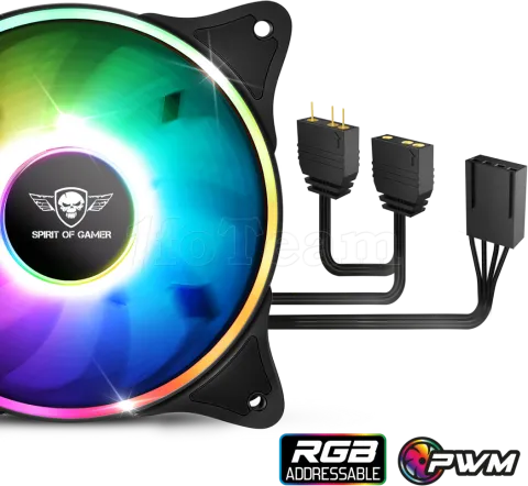 Photo de Kit Watercooling AIO Spirit of Gamer LiquidForce RGB - 120mm (Noir)