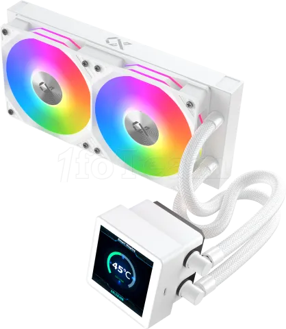 Photo de Kit Watercooling AIO Xigmatek Connect RGB - 240mm (Blanc)