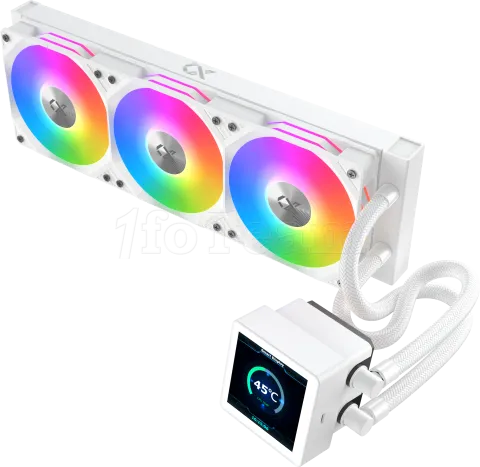 Photo de Kit Watercooling AIO Xigmatek Connect RGB - 360mm (Blanc)