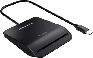 Photo de Lecteur de Cartes à puce Externe Trust USB-C Primo (Noir)