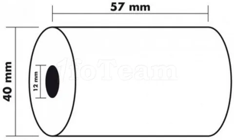 Photo de Lot de 10 Rouleaux pour TPE thermique - Carte bancaire (CB - Bobine) 57-40-12