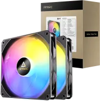 Photo de Lot de 2 Ventilateurs de boitier Antec P14 RGB - 14cm (Noir)