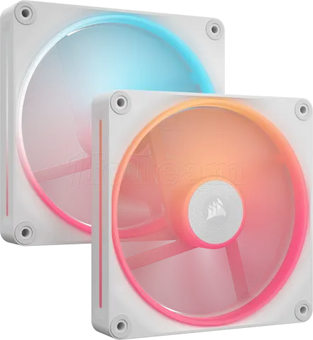 Photo de Lot de 2 Ventilateurs de boitier Corsair iCue Link LX-R RGB - 14cm (Blanc)