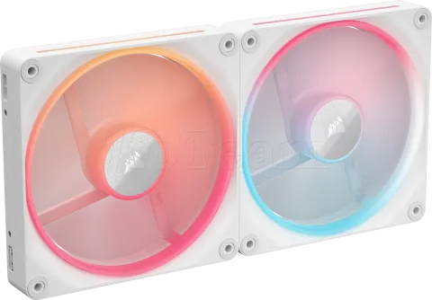 Photo de Lot de 2 Ventilateurs de boitier Corsair iCue Link LX-R RGB - 14cm (Blanc)