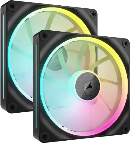 Photo de Lot de 2 Ventilateurs de boitier Corsair iCue Link LX RGB - 14cm (Noir)