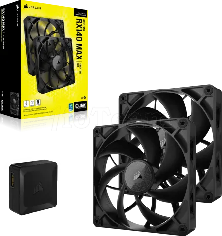 Photo de Lot de 2 Ventilateurs de boitier Corsair iCue Link RX Max - 14cm (Noir)