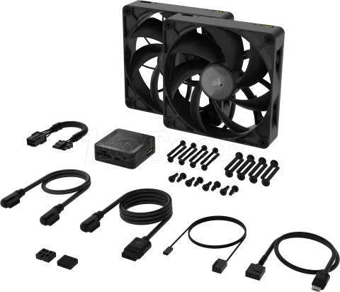 Photo de Lot de 2 Ventilateurs de boitier Corsair iCue Link RX Max - 14cm (Noir)