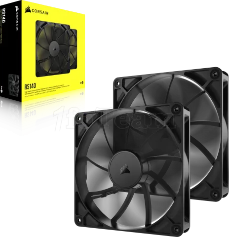 Photo de Lot de 2 Ventilateurs de boitier Corsair RS - 14cm (Noir)