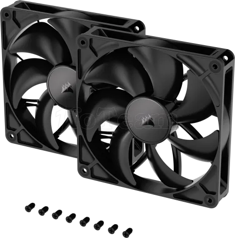 Photo de Lot de 2 Ventilateurs de boitier Corsair RS - 14cm (Noir)