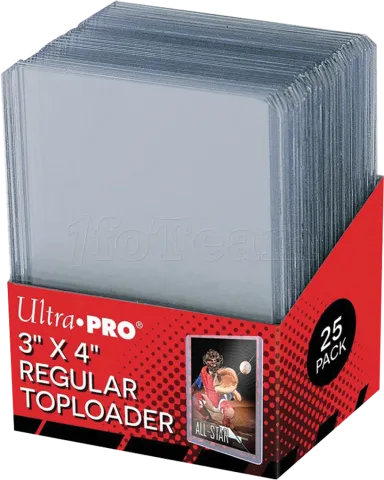 Photo de Lot de 25 Sleeves Ultra Pro TopLoader Regular Format 4"x3" (Transparent)