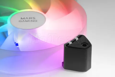 Photo de Lot de 3 Ventilateurs boitier Mars Gaming MF-3A RGB - 12cm (Noir)