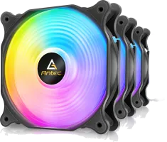 Photo de Lot de 3 Ventilateurs de boitier Antec F12 Racing RGB - 12cm (Noir)