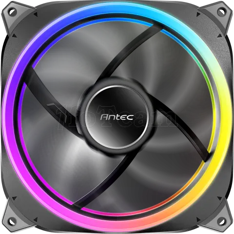 Photo de Lot de 3 Ventilateurs de boitier Antec Neo Prizm T3 RGB - 14cm (Noir)