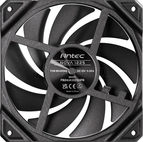 Photo de Lot de 3 Ventilateurs de boitier Antec Nova - 12cm (Noir)