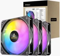 Photo de Lot de 3 Ventilateurs de boitier Antec P12 RGB - 12cm (Noir)