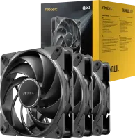 Photo de Lot de 3 Ventilateurs de boitier Antec Tranquil - 12cm (Noir)