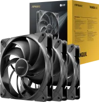 Photo de Lot de 3 Ventilateurs de boitier Antec Tranquil - 14cm (Noir)