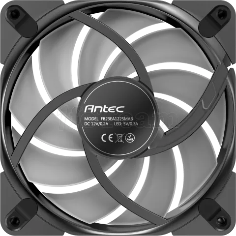 Photo de Lot de 3 Ventilateurs de boitier Antec Tranquil RGB - 12cm (Noir)