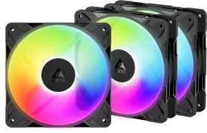 Photo de 3x Arctic P12 Pro Reverse RGB Noir