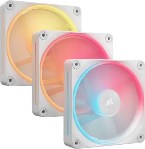 Photo de Lot de 3 Ventilateurs de boitier Corsair iCue Link LX-R RGB - 12cm (Blanc)