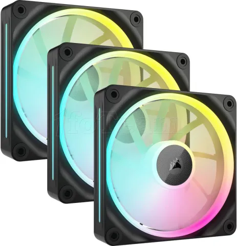 Photo de Lot de 3 Ventilateurs de boitier Corsair iCue Link LX RGB - 12cm (Noir)