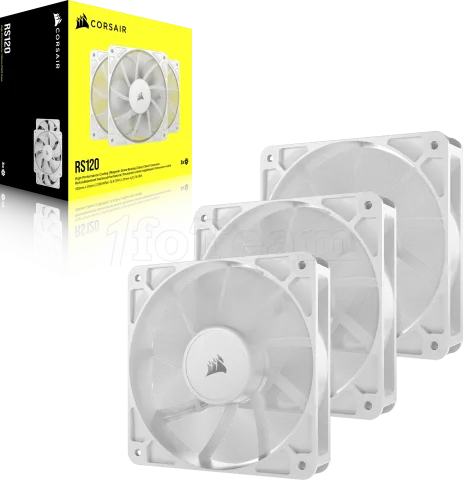 Photo de Lot de 3 Ventilateurs de boitier Corsair RS - 12cm (Blanc)