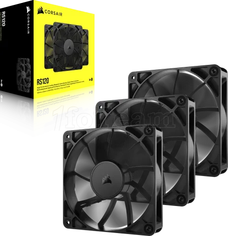 Photo de Lot de 3 Ventilateurs de boitier Corsair RS - 12cm (Noir)