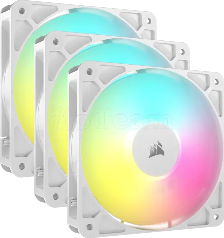 Photo de Lot de 3 Ventilateurs de boitier Corsair RS RGB - 12cm (Blanc)