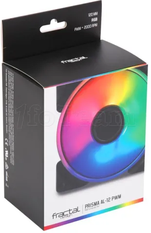 Photo de Lot de 3 Ventilateurs de boitier Fractal Design Prisma AL RGB - 12cm (Noir)