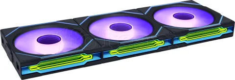 Photo de Lot de 3 Ventilateurs de boitier Lian Li Uni Fan SL-Infinity Wireless Reverse RGB - 12cm (Noir)