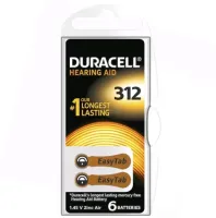 Photo de Lot de 6 Piles plates Duracell Easytab DA312 1,4V