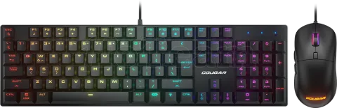 Photo de Pack 2en1 (Clavier/Souris) Cougar Combat RGB (Noir)